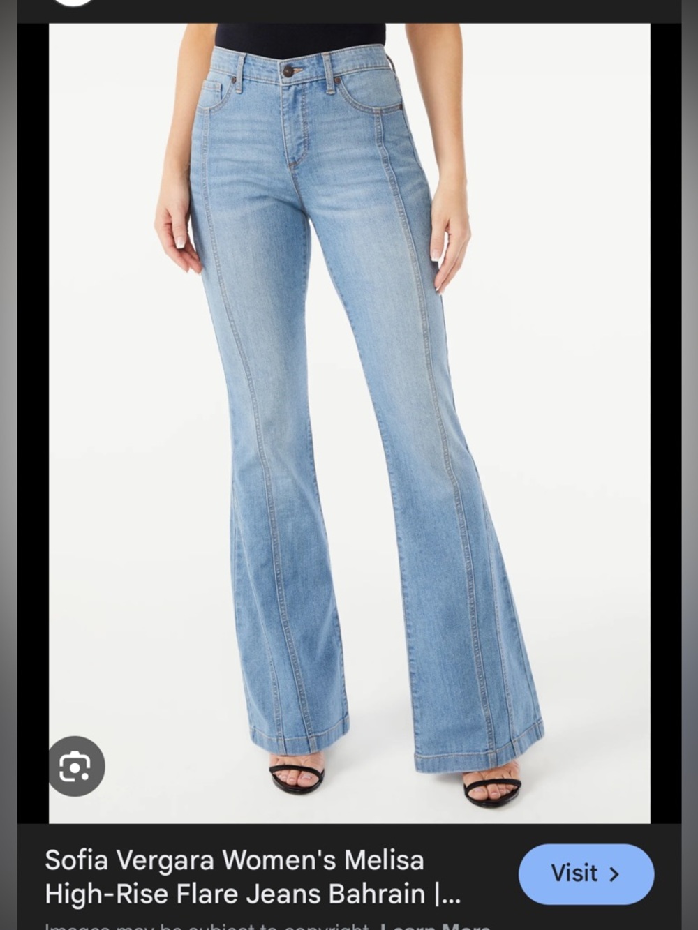 SOLD. Jeans by sofia vergara High Rise Melisa light blue flare bootcut